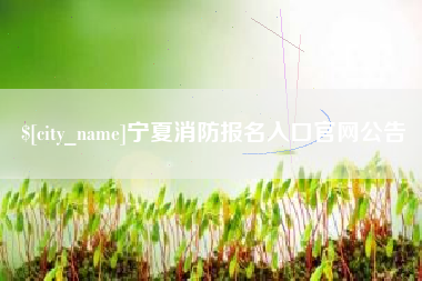 义乌宁夏消防报名入口官网公告