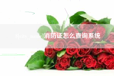 义乌消防证怎么查询系统