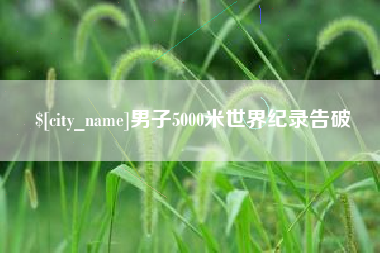义乌男子5000米世界纪录告破
