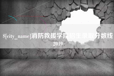 义乌消防救援学院招生录取分数线2019