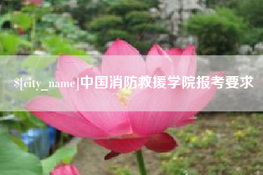 义乌中国消防救援学院报考要求