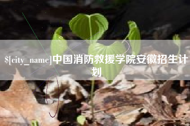 义乌中国消防救援学院安徽招生计划