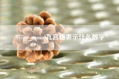 义乌九宫格表示什么数字