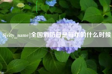 义乌全国消防日是每年的什么时候