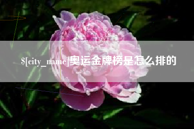 义乌奥运金牌榜是怎么排的