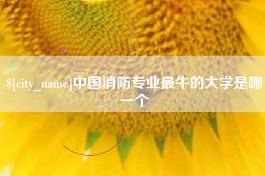 义乌中国消防专业最牛的大学是哪一个