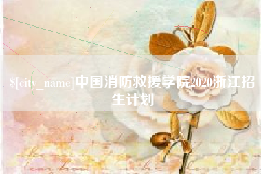 义乌中国消防救援学院2020浙江招生计划