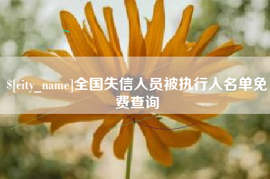 义乌全国失信人员被执行人名单免费查询