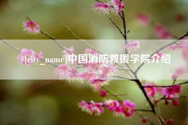 义乌中国消防救援学院介绍