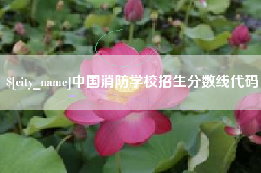 义乌中国消防学校招生分数线代码
