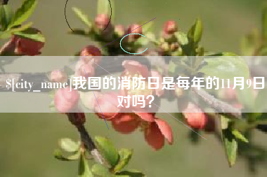 义乌我国的消防日是每年的11月9日对吗？