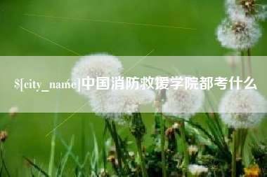 义乌中国消防救援学院都考什么