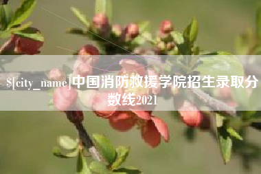 义乌中国消防救援学院招生录取分数线2021