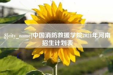 义乌中国消防救援学院2021年河南招生计划表