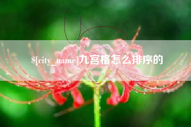 义乌九宫格怎么排序的