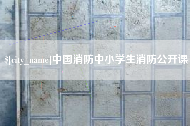 义乌中国消防中小学生消防公开课