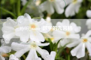 义乌数字的九宫格