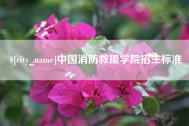 义乌中国消防救援学院招生标准
