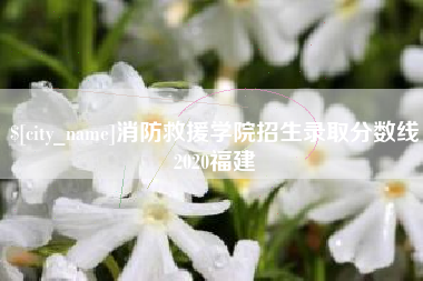 义乌消防救援学院招生录取分数线2020福建