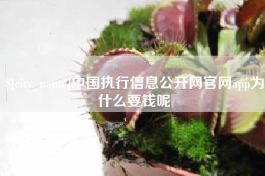 义乌中国执行信息公开网官网app为什么要钱呢