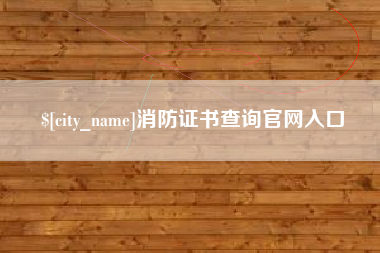 义乌消防证书查询官网入口